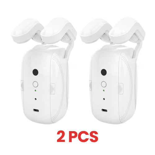 Two white electronic devices with a coiled cable on a white background, labeled '2 PCS'.