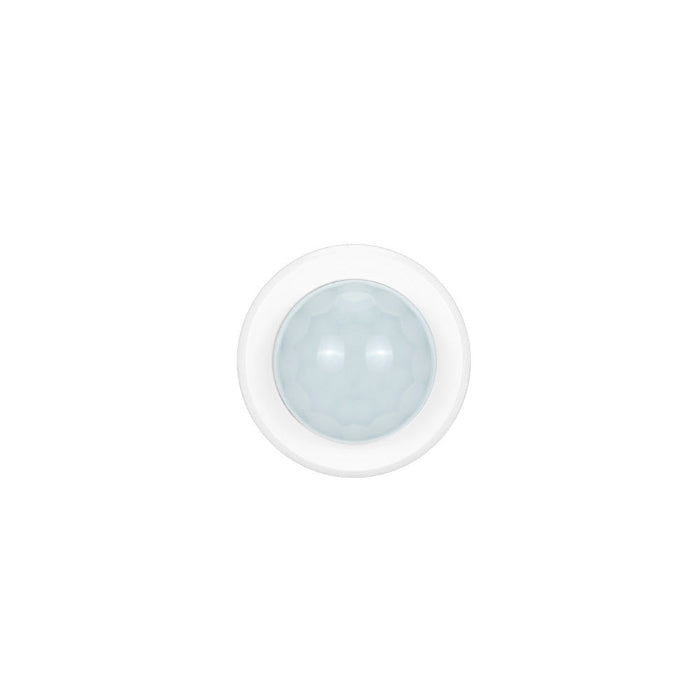 White round security camera on a white background
