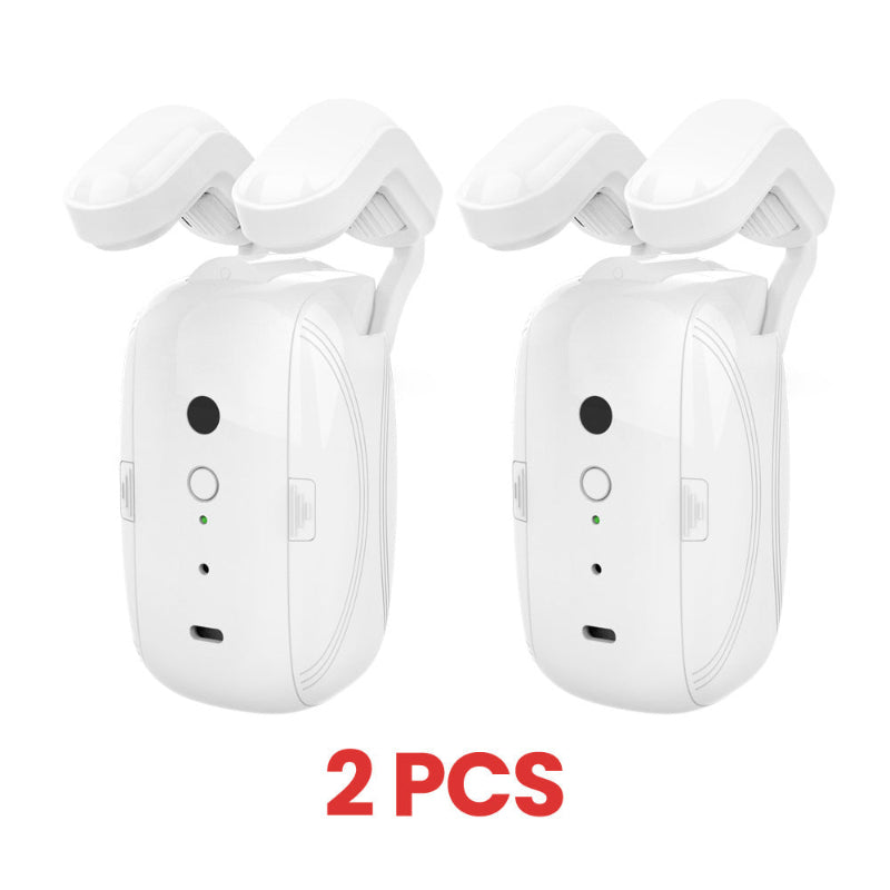 Two white electronic devices with a coiled cable on a white background, labeled '2 PCS'.