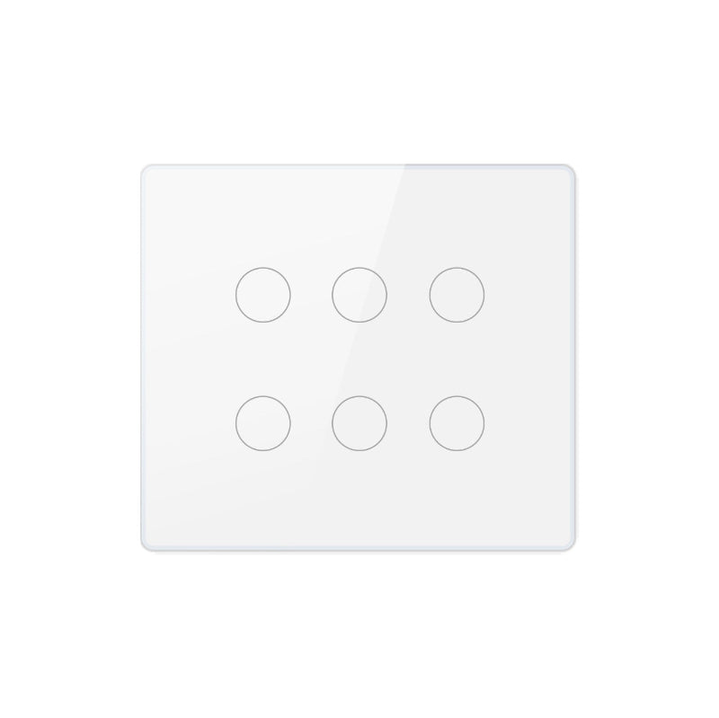 White wall plate with circular cutouts on a white background