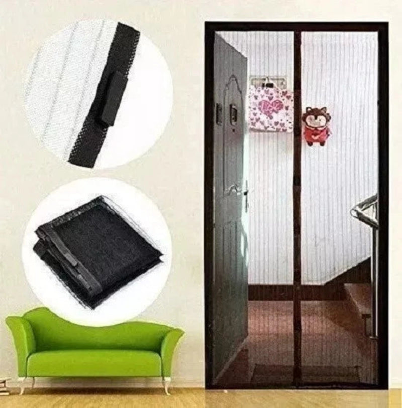 Magical Hands Fly Screen Door with close-up details on a white background