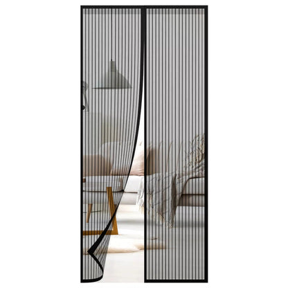 Magnetic screen door with a room view showing furniture and decor.