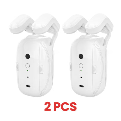 Two white electronic devices with a coiled cable on a white background, labeled '2 PCS'.