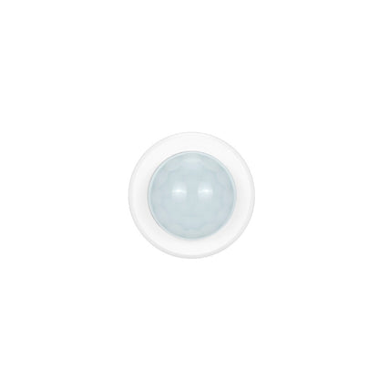 White round security camera on a white background