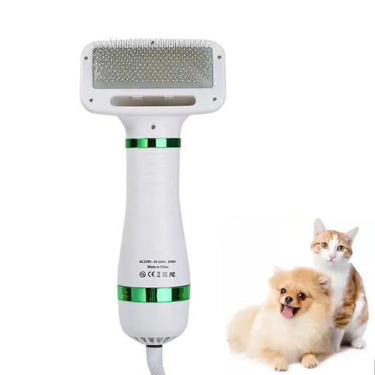 Pet grooming tool with a dog and cat on a white background